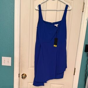 Gianni Bini Cobalt Blue Asymmetrical Sheath Dress